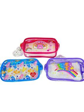 Target Care Bears Clear Pencil Pen Pouch Pastel Organization Makeup Storage